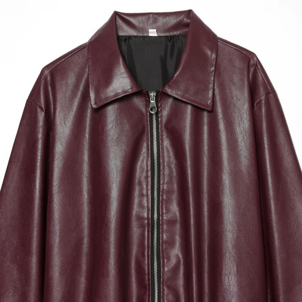 ZARA European Style Casual Versatile Office Leather Jacket